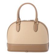 Coach Womens Sabrina Colorblock Satchel Bag in Pebbled Leather (Ivory / Taupe)
