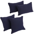 thumbnail image 2 of Blazing Needles Double-corded Solid Twill Throw Pillows with Inserts (Set of 4), 2 of 4