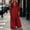 Red, variant on Womens Dresses Button Down Flowy Dresses Fit & Flare Petticoat Maxi Beige Long Sleeve Henley Adjustable Cuff Summer Dresses for Women,M