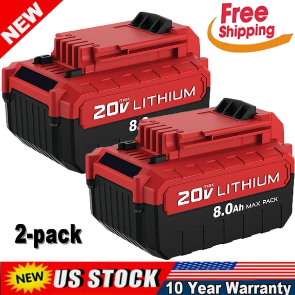 2Pack Battery For PORTER CABLE PCC685L 20V MAX Lithium PCC680L 8.0Ah PCC680L US