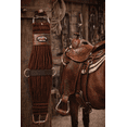 thumbnail image 4 of Horse 34"  Western 27 Strand Double Weave Brown Mohair Roper Cinch 97RT07BR-34, 4 of 5