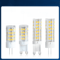 thumbnail image 1 of Lámpara G9 con clavija LED, bombilla pequeña, G4, fuente de luz de bajo consumo brillante sin luz estroboscópica, lámpara de maíz de cerámica de 220 V, luz de tres colores, tamaño compacto, 1 of 5