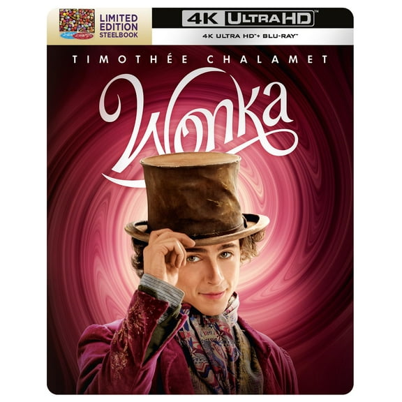 Wonka Limited Edition Steelbook 4K Ultra HD   Blu-ray Region Free