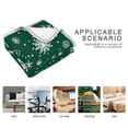 thumbnail image 3 of Wobogo Green Christmas Tree Flannel Fleece Bed Blanket as Bedspread Coverlet Sofa Blankets (90x60in) Soft Lightweight Warm and Cozy, 3 of 6