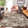 thumbnail image 7 of Addison Rugs Mayfield Premium Machine Washable Transitional Floral Brown Rectangle Rug, 9' X 12' Machine Washable Transitional Floral Brown Oversized Sherpa Throw Blanket, 7 of 7