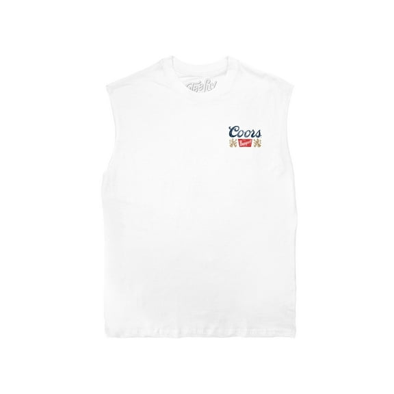 Tee Luv Coors Banquet Rodeo Double Sided Beer Logo Sleeveless Shirt (Men's) (L)
