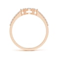 thumbnail image 2 of ANGARA Natural 0.05 Ct. Diamond Halo Engagement Ring in 14K Rose Gold for Women (Ring Size: 8), 2 of 8