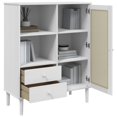 thumbnail image 2 of vidaXL Highboard SENJA Rattan Look White 90x40x112 cm Solid Wood Pine, 2 of 5