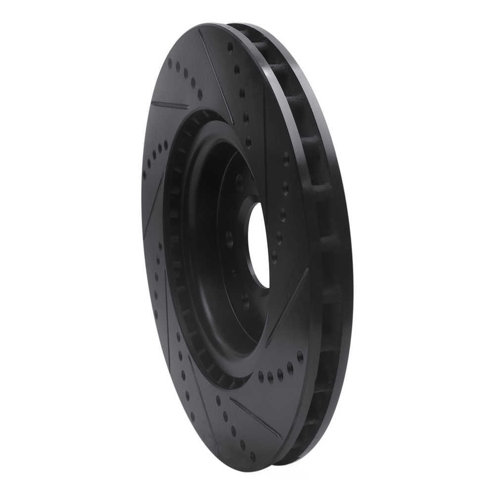 Dynamic Friction Company 633-46015L DFC Brake Rotor - Drilled And Slotted - Black