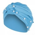 thumbnail image 4 of Chapeau Indien Perlé pour Femmes Musulman Volant Cancer Chimio Bonnet Turban, 4 of 9