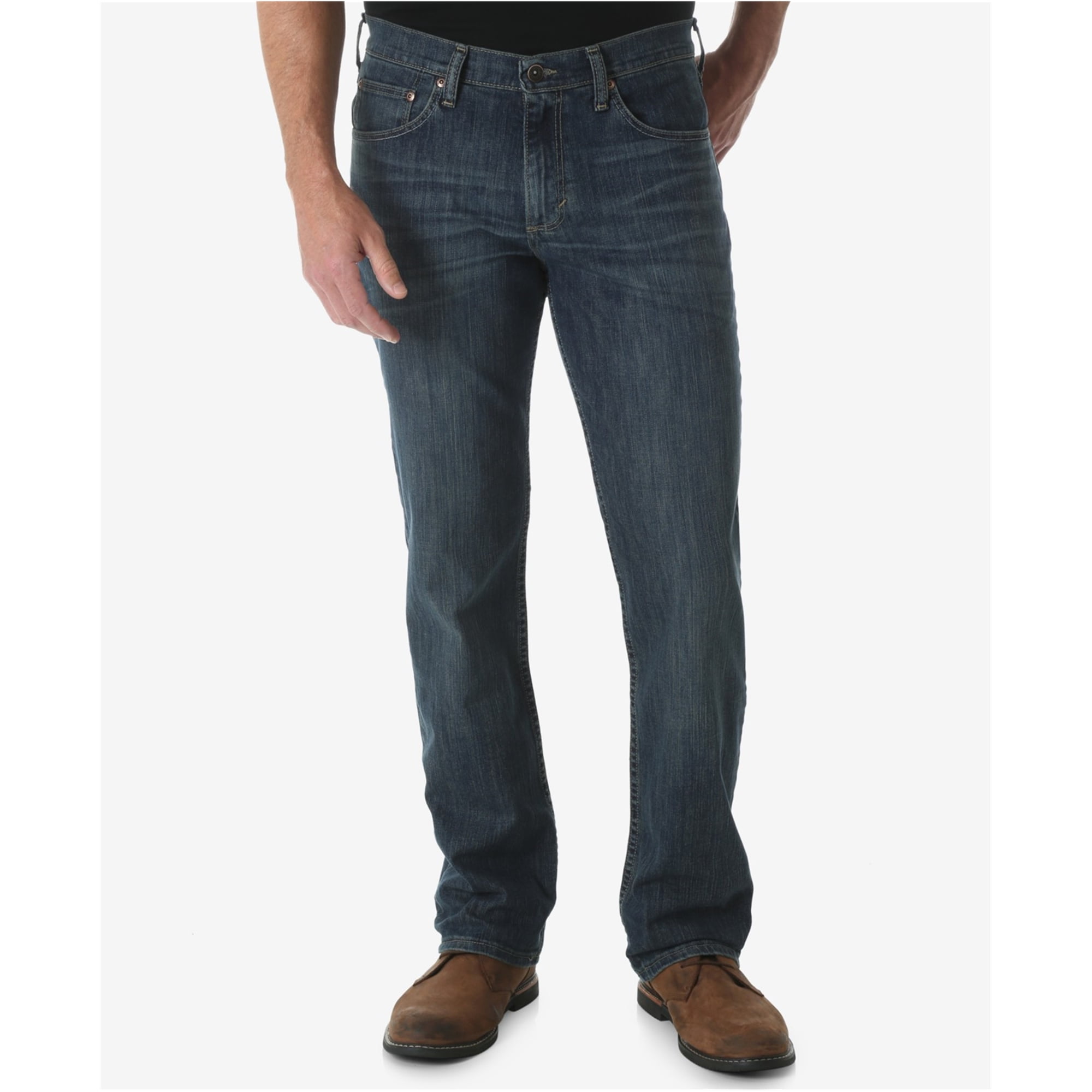 Wrangler - Wrangler Mens Classic Straight Leg Jeans, Blue, 31W x 32L ...
