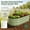 Avocado Green., variant on Raised Garden Bed Kit 5x2x1 ft Galvanized Metal Planter Box Outdoor with Safety Edging Large Raised Planters for Vegetables Flowers Fruits Gardening