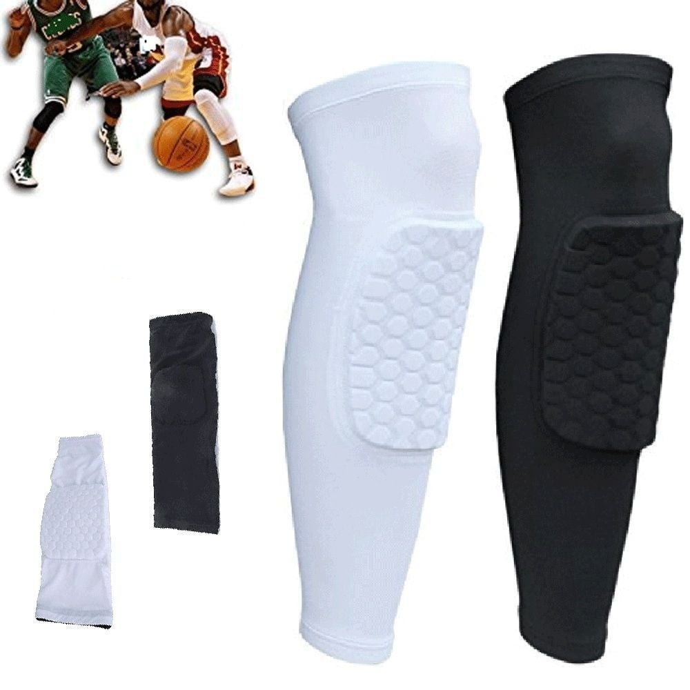 Honganda 1pc Sports Knee Pads Football Basketball Leg Long Sleeve Kneepad Protector Red
