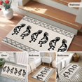 thumbnail image 6 of Bohemian Tribal Figures Washable Area Rug 2 x 3 ft Boho Ethnic Mysterious Geometric Stripe , Soft Non Slip Rugs Stain Repellent Indoor Felt Carpet for Living Dining Room Bedroom Home Office, 6 of 9