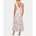 thumbnail image 4 of LONDON TIMES Robe Midi de Soirée Sans Manches à Encolure Bénitier Florale Transparente Bleue pour Femmes 10P, 4 of 4