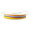 Rainbow Striped Grosgrain Ribbon, 5/8-inch, 25-yard, Red/Yellow/Blue/White