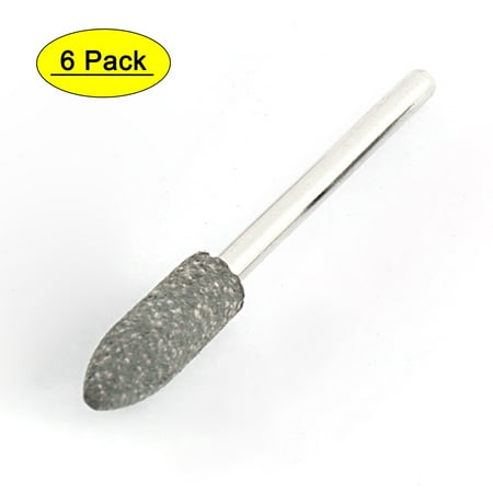 

6pcs 6x17mm Conical Head 3mm Shank Rubber Grinding Polishing Mounted Point