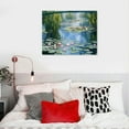 thumbnail image 4 of JEUXUS Water Lilies by Claude Monet Oil Paintings Flowers Reproduction Extra Large Modern Gallery Wrapped Giclee Canvas Prints Artwork Landscape Pictures on Canvas 20x16in, 4 of 4