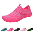 thumbnail image 2 of AUDeals Water Shoes for Women and Men Quick Dry Aqua Socks Wide Toe Slip On Barefoot Shoes for Beach Pool Hiking (Hot Pink, 7), 2 of 9