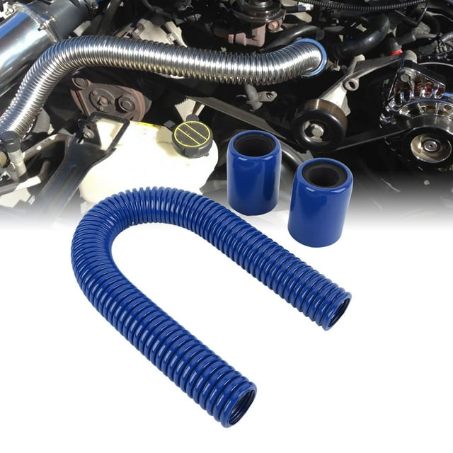 48 Inch Radiator Flexible Coolant Water Hose Kit with Cap Clamp Stainless Steel Universal Engine Cooling Water Hose Kit