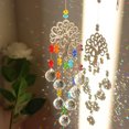 thumbnail image 4 of Atrapasueños de cristal artificial con forma de árbol de la vida, adorno colgante para ventana de árbol de piedra natural para interiores y exteriores, colgante con forma de arcoíris, 4 of 8