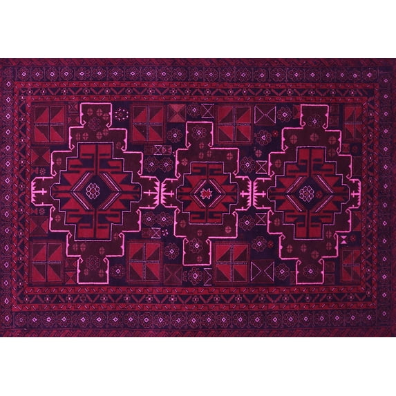 Ahgly Company Indoor Rectangle Persian Pink Traditional Area Rugs, 8' x 10'