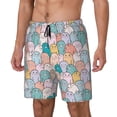 thumbnail image 2 of Uemuo Colorful Cute Pig Pattern Mens Swim Trunks Quick Dry Board Shorts with Mesh Lining, Stretch Beach Shorts Quick Dry No-Chafing Board Shorts-, 2 of 9