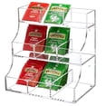 thumbnail image 2 of 3 Tier Tea Rack Tea Bag Organizer Holder Countertop Modern Wall Mount Teabag Storage Rack Display for Kitchen Coffee Station Bar Clear Acrylic, 2 of 7