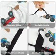 thumbnail image 6 of Monster Cartoon Truck Gray Pattern Teens Toddler Nap Mat with Pillow, Sleeping Mat Bag for Preschool Daycare 60"x20", 6 of 6
