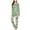Green, variant on Adorable Christmas-Themed V-Neck Pajamas Women’s Soft Long Sleeve Top Comfortable Loose Pants Ideal Santa Claus Print Nightwear Homewear S-3XL