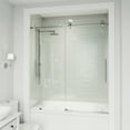 thumbnail image 3 of VIGO Elan Cass Aerodynamic 56 to 60 in. W x 66 in. H Sliding Frameless Tub Door in Stainless Steel with 3/8 in. Clear Glass, 3 of 13