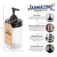 thumbnail image 2 of Jarmazing Products Black Mason Jar Soap Dispenser - Rust proof plastic with Plastic Pint Jar - Two Pack!, 2 of 5