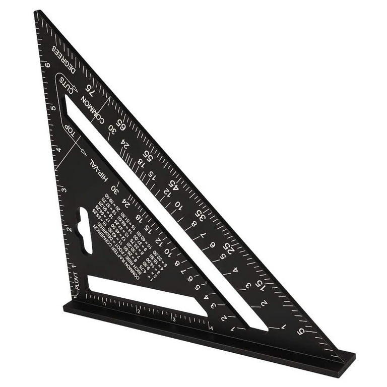 ASNOMY 7 Inch & 12 Inch Imperial Triangle Ruler, Blue Triangle Ruler Rafter  Square Protractor, High Precision Aluminum Alloy Triangle Ruler,Layout  Measuring Tool for Engineer Carpenter - Yahoo Shopping