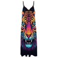 thumbnail image 4 of Tiger Animal Graffiti Sleeveless Dress Women's Luxury Party Dress Birthday Dresses for Women, 4 of 7