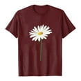 thumbnail image 6 of vigerkar Summer T Shirts for Women Cute Daisy Graphic Short Sleeve Top Vintage Printed Basic Crewneck Casual Tee , XL, 6 of 6