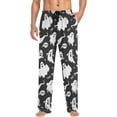 thumbnail image 4 of Top-kevin Christmas Snowflakes Pajama Pants White Black Texture Lounge Sleepwear PJs Men's Pajama Bottoms Lightweight Sleep Pants S, 4 of 11