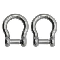 Extreme Max 3006.8414.2 BoatTector Stainless Steel Bow Shackle with No-Snag Pin - 1/2", 2-Pack