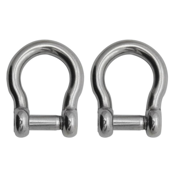 Extreme Max 3006.8414.2 BoatTector Stainless Steel Bow Shackle with No-Snag Pin - 1/2", 2-Pack