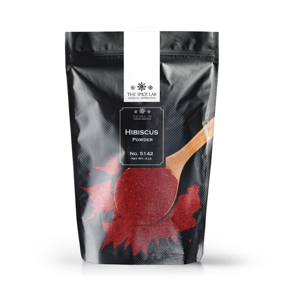 The Spice Lab Hibiscus Powder - 4 oz Resealable Bag - Kosher Gluten-Free Non-GMO All Natural Spice - 5142