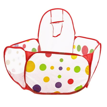 Kids Ball Pit Playpen Play Tent Sea Ball Pool With Mini Basketball Hoop