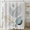 thumbnail image 2 of AUQ Shower Curtain,Polyester Shower Stall Curtain,Smooth and Soft Shower Curtain Set,Style2, 2 of 4