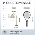 thumbnail image 4 of KUNJOULAM Modern Minimalist Style Gold Curved Metal Lamp Post Decorative Desk Lamp, Use E26 Bulb With Linen Petal Shaped Lampshade(bulb Not Included), 4 of 9