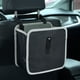 thumbnail image 1 of Bolsa de almacenamiento colgante para asiento de auto mejorada con tablero de PE, organizador de basura de tela lavable de gran capacidad, bolsillo de red, diseño con correa de hebilla, negro, 1 of 8