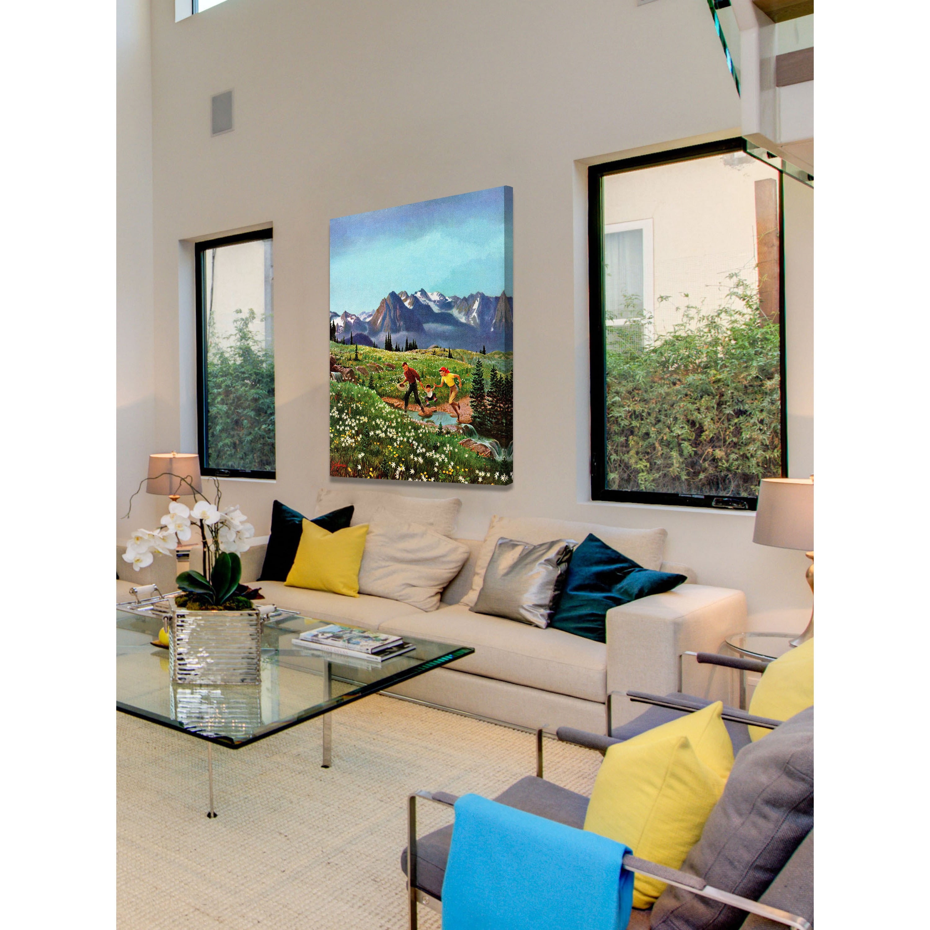 Marmont Hill "Mt. Rainier Picnic" Painting Print on Wrapped Canvas