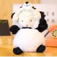 thumbnail image 2 of Juguetes de peluche de cordero, lindo juguete de peluche, muñecos de animales de oveja de peluche con ropa, cumpleaños para niños y niñas (panda) JFHHH pequeña, 2 of 4