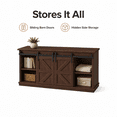 thumbnail image 4 of Homall 58'' TV Stand for TVs up to 65'', Storage Cabinet with Sliding Barn Door, Entertainment Center,Espresso, 4 of 7