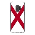 thumbnail image 1 of DistinctInk Clear Shockproof Hybrid Case for Samsung Galaxy S9 (5.8" Screen) - TPU Bumper, Acrylic Back, Tempered Glass Screen Protector - Alabama State Flag - US State Flag, 1 of 5