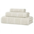 thumbnail image 2 of Superior Naples Viscose Cotton Blend Medium Weight 3 Piece Towel Set, Beige, 2 of 11