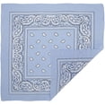 thumbnail image 2 of Light Blue Paisley Bandanas - Dozen Packed 22x22, 2 of 3
