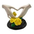 thumbnail image 1 of Escultura de mano de corazón, estatua de de amor, Mini estatuilla de resina moderna, escultura de corazón de para escritorio de habitación, 1 of 9